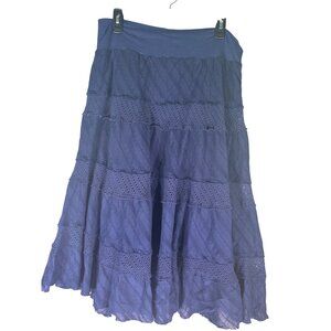 Reba Blue A-Line Skirt